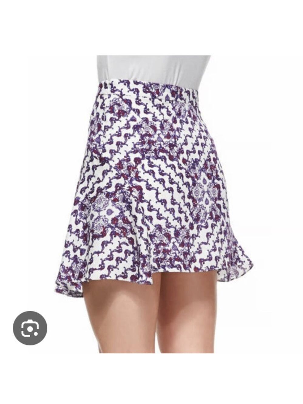 Rebecca Minkoff NWT style PF143013 Kensett skirt 100% silk flowy lightweight 8